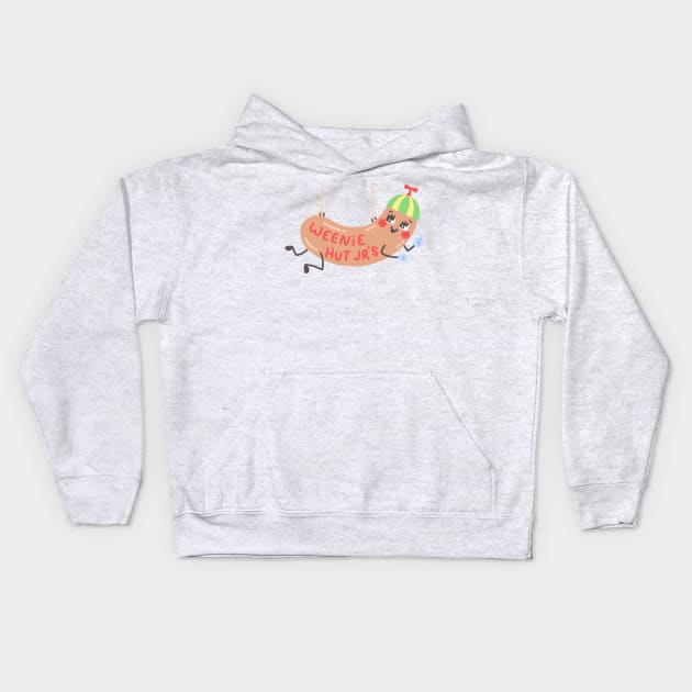 Weenie Cartoon Funny Art Kids Hoodie by Sweetums Art Shop